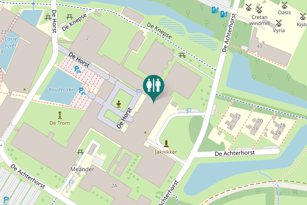 Map showing location of De Horst Toilet