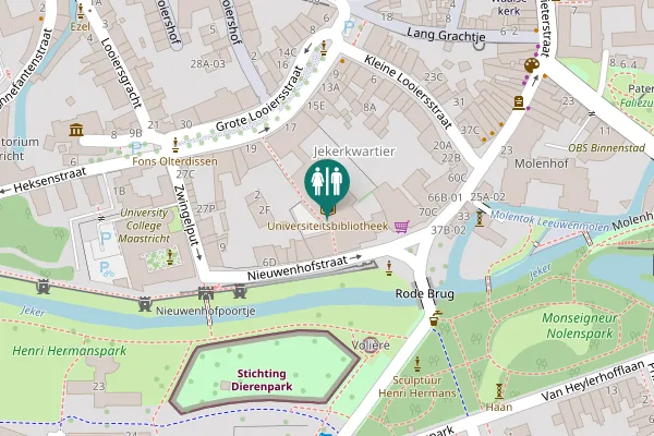 Map showing location of Grote Looiersstraat 17 Toilet