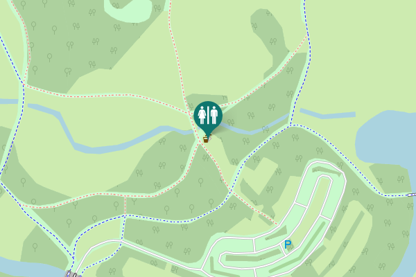 Map showing location of Houtrakkerpad Toilet