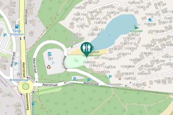 Map showing location of Akerstraat 153X-233 Toilet