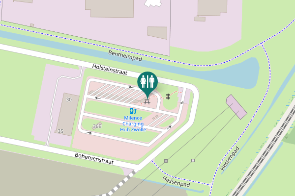 Map showing location of Holsteinstraat 36A Toilet