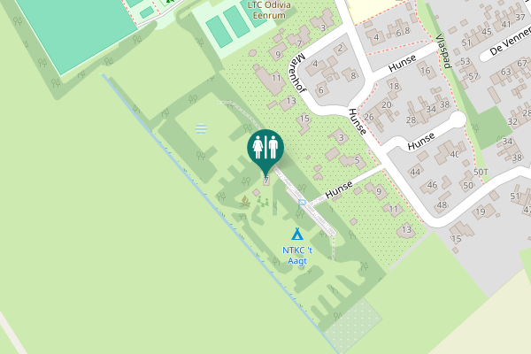 Map showing location of Hunse 7 Toilet