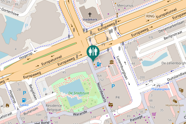 Map showing location of Noordwaarts 6 Toilet