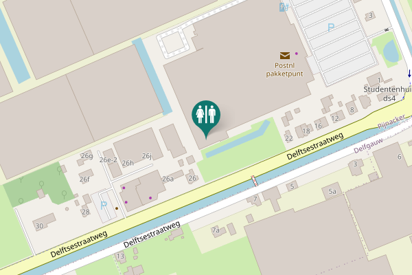 Map showing location of Delftsestraatweg 26 Toilet
