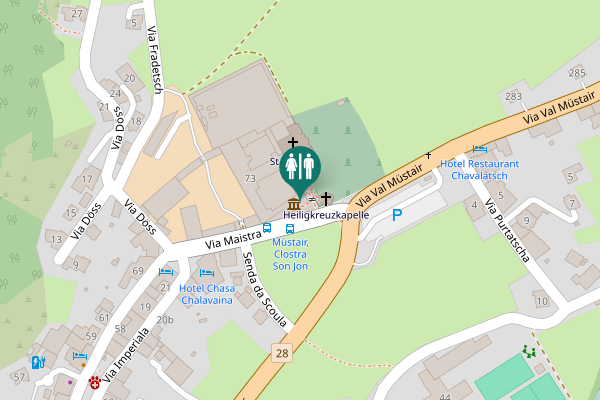 Map showing location of Via Maistra 73 Toilet