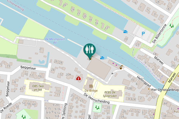 Map showing location of Hellingpad 18 Toilet