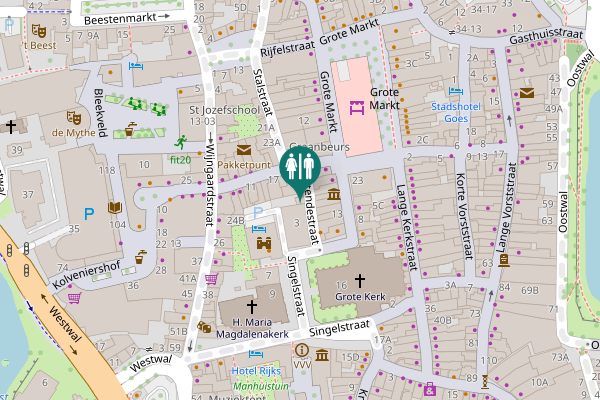 Map showing location of Ostendestraat 9 Toilet