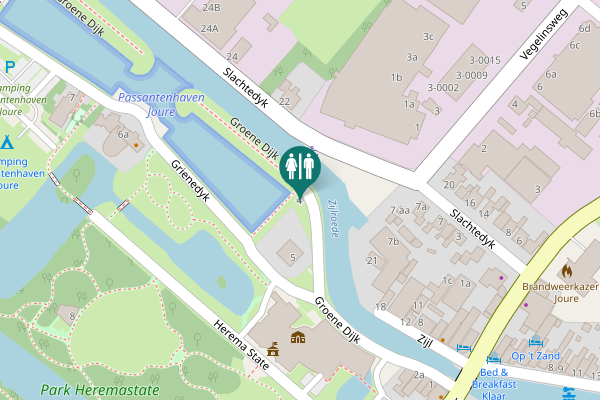 Map showing location of Groene Dijk 4 Toilet