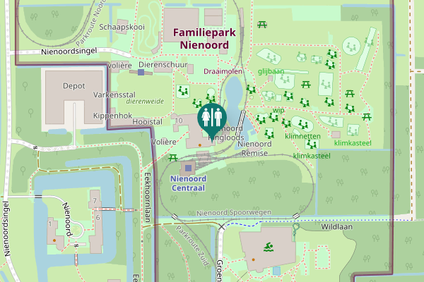 Map showing location of Nienoord 11 Toilet