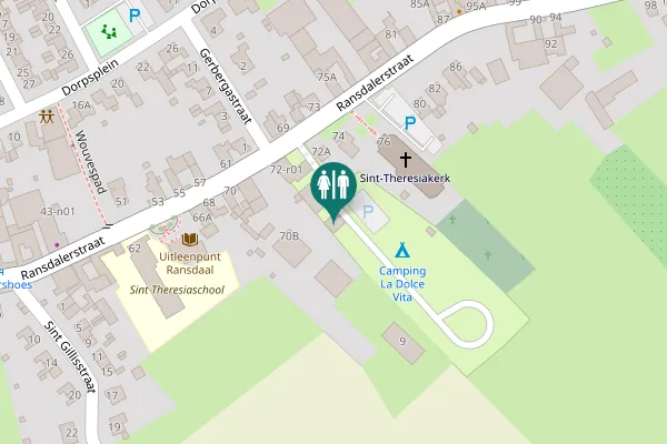 Map showing location of Ransdalerstraat 72B Toilet
