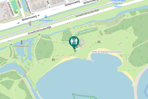 Map showing location of Schellinkhouterdijk Toilet