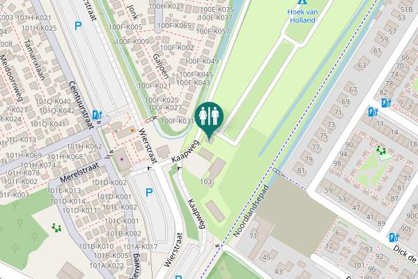 Map showing location of Kaapweg Toilet