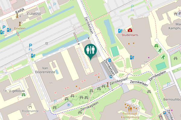 Map showing location of Zernikeplein 11 Toilet
