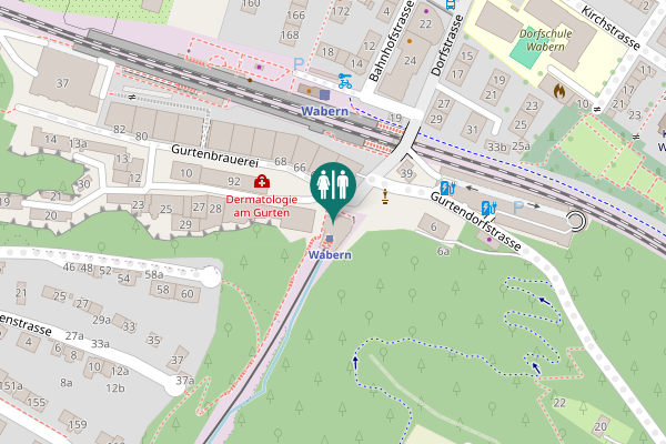 Map showing location of Mani-Matter-Platz Toilet