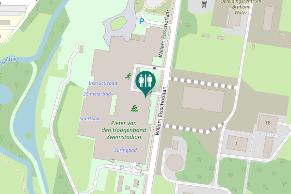 Map showing location of Willem Elsschotlaan Toilet