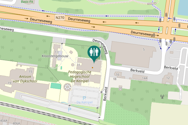 Map showing location of Deurneseweg 11 Toilet