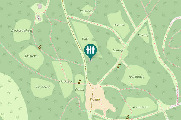 Map showing location of Anserpad 6 Toilet