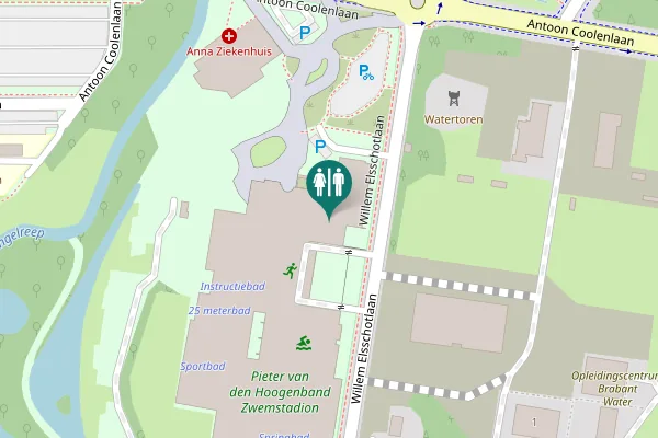 Map showing location of Eindhoven Toilet