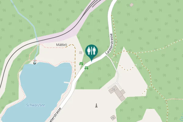 Map showing location of Lareterstrasse Toilet
