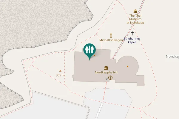Map showing location of E 69 Toilet