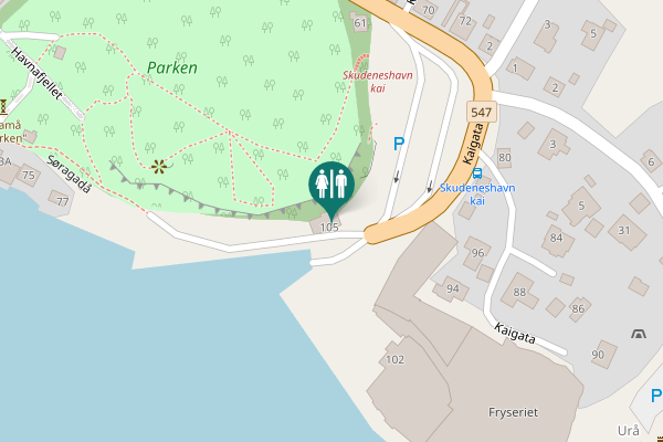 Map showing location of Kaigata 105 Toilet