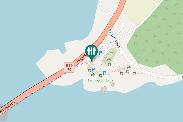Map showing location of Larsneset 3 Toilet