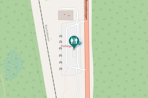 Map showing location of Romsdalsvegen 9191 Toilet
