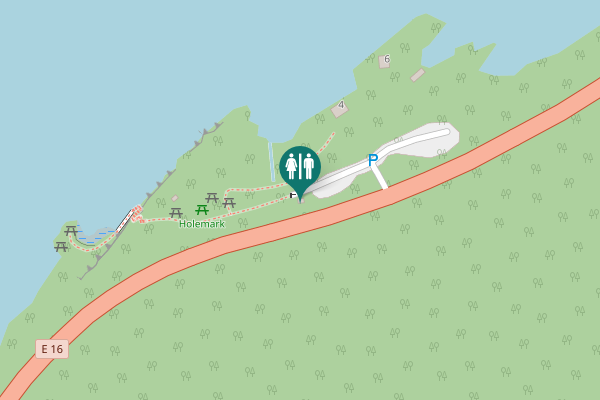 Map showing location of E 16 4 Toilet