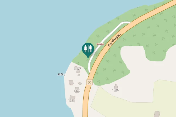 Map showing location of Fjordvegen 1377 Toilet
