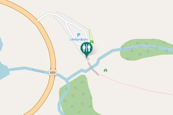 Map showing location of 889 Toilet