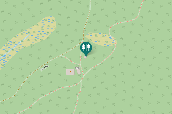 Map showing location of Storlia 120 Toilet