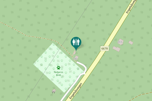 Map showing location of Engelsåsvegen 190 Toilet