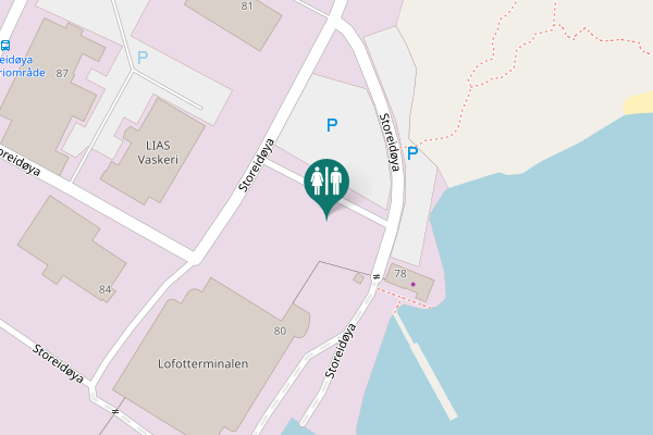 Map showing location of Storeidøya 80 Toilet