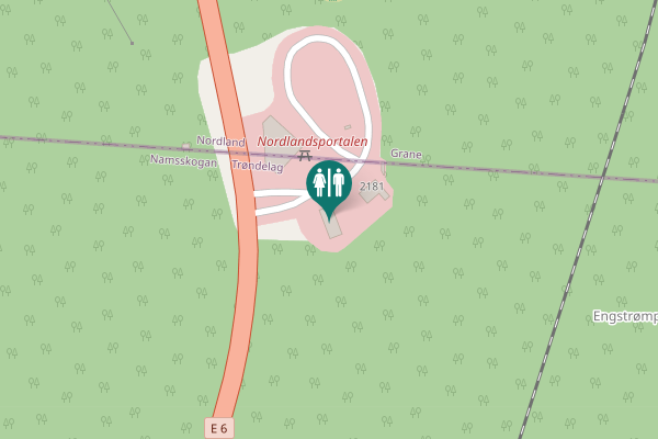 Map showing location of Kleist Geddes vei 2181 Toilet