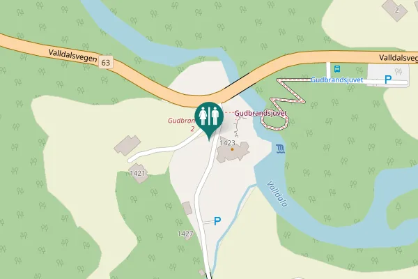 Map showing location of Valldalsvegen 1423 Toilet