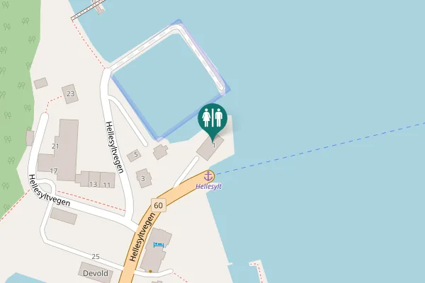 Map showing location of Hellesyltvegen 1 Toilet