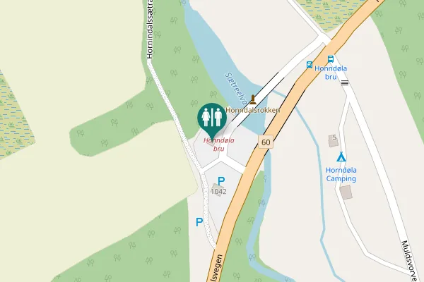 Map showing location of Hornindalsvegen 1044 Toilet