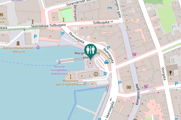 Map showing location of Ålesund Toilet