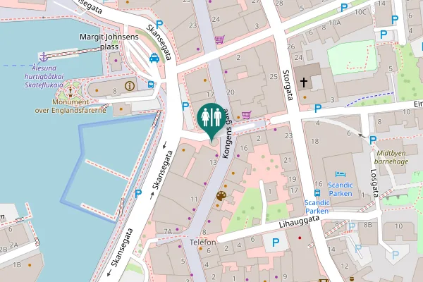 Map showing location of Per Bolstads plass Toilet