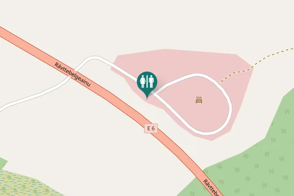Map showing location of Rávttebelgeainu Toilet