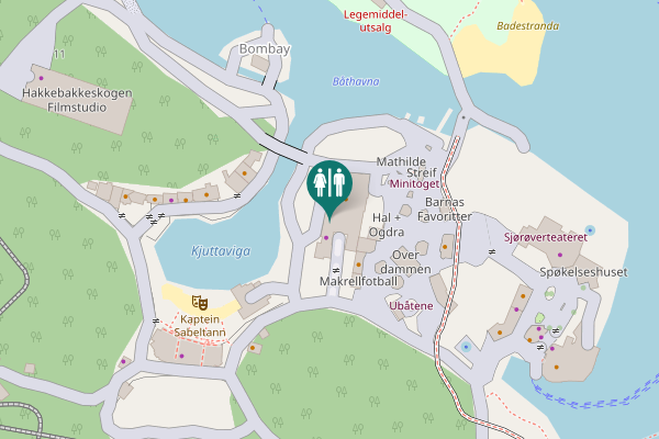 Map showing location of Kristiansand Toilet