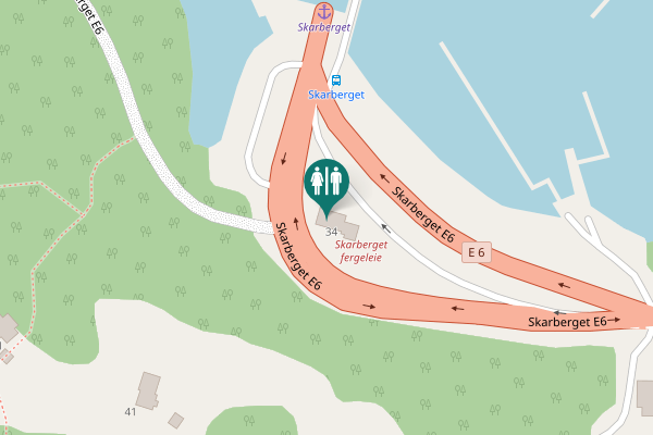 Map showing location of Skarberget E6 34 Toilet