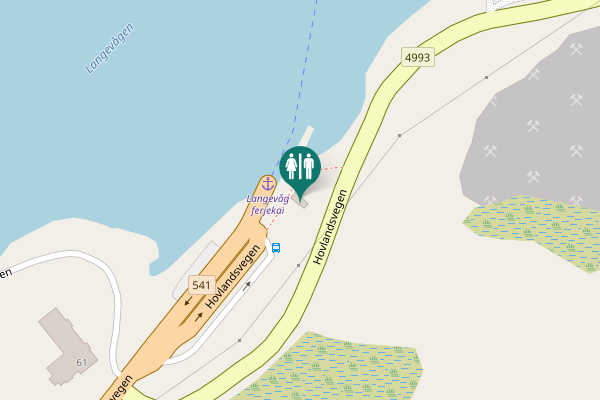 Map showing location of Hovlandsvegen 180 Toilet