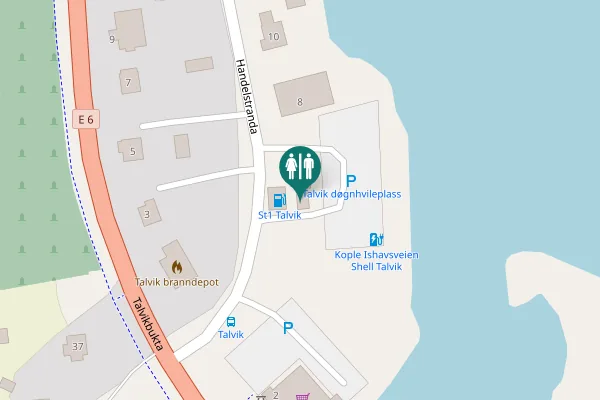 Map showing location of Handelstranda 6 Toilet