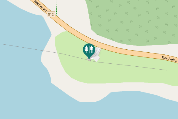 Map showing location of Fjordveien Toilet