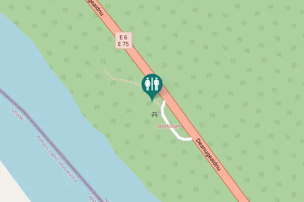 Map showing location of Storfossen