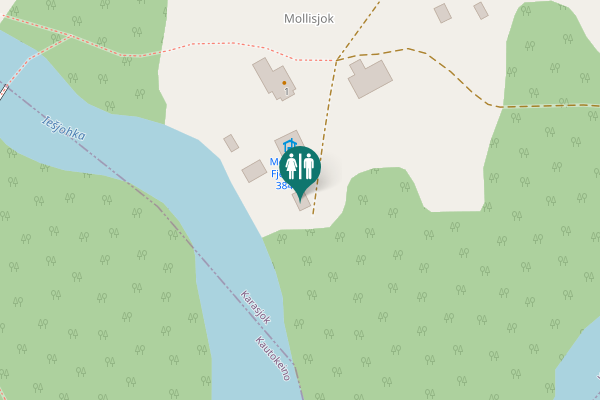 Map showing location of 1 Toilet