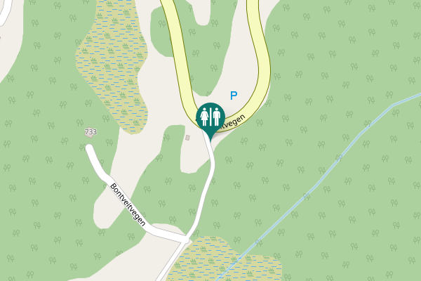 Map showing location of Bontveitvegen Toilet