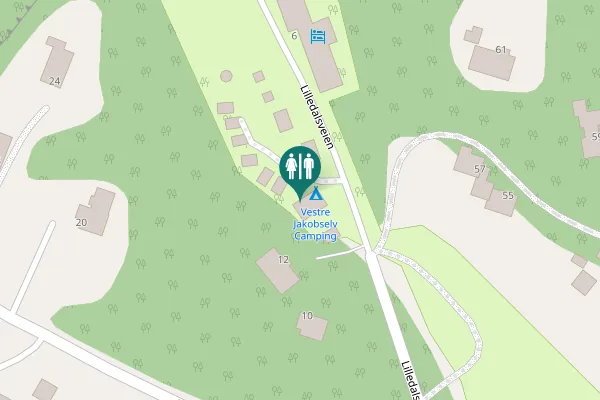 Map showing location of Lilledalsveien 12 Toilet
