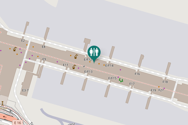 Map showing location of Trygve Grans veg Toilet